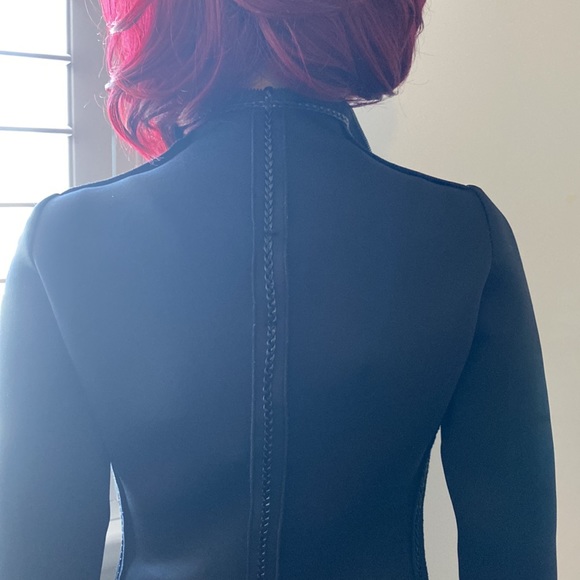 Sohung Designs New York. Size Small. Black Tuxedo Jacket. Double zipper. WOW - Picture 6 of 8